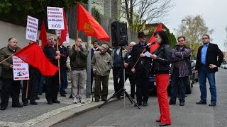 Demonstrace KSČM před velvyslanectvím Ukrajiny [upl. by Saul145]