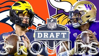 3 ROUND 2024 NFL MOCK DRAFT  DENVER SNAGS A QB [upl. by Pelmas]