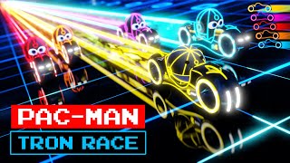 Pacman Tron Race 3D Animation [upl. by Jemima]