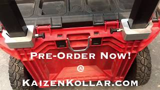 Handle Release for Milwaukee PackOut cart  Kaizen Kollar [upl. by Anaujahs]