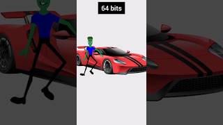 64 bits 32 bits 16 bits 8 bits 4 bits 2 bits 1 bit animation meme shorts memes animation [upl. by Omero305]