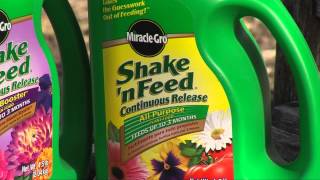 Miracle Gro® Shake N Feed® All Purpose Plant Food Plus Weed Preventer [upl. by Aenil]