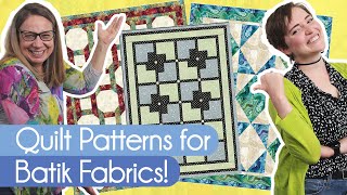 Fabric Cafes Favorite Quilt Patterns for Batiks [upl. by Alaham]