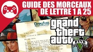 GTA V  Guide des Morceaux de lettre 1 à 25 [upl. by Adnalro]