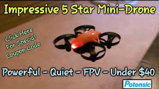 Potensic A20W MiniDrone Review Setup amp Test Flight Coupon Code A20W5OFF POTENSIC DRONES Fun [upl. by Idnahr]