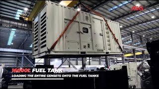 AGG Customized Large Fuel Tank Gensets Assembly Process [upl. by Yrem]