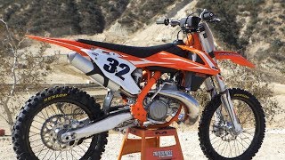 First Ride 2018 KTM 250SX 2 Stroke  Motocross Action Magazine [upl. by Colwell131]