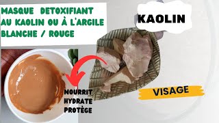 Masque Purifiant au kaolin réduit les imperfections visages boutons poredilates [upl. by Erdnaet]