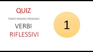 Italiano per stranieri Lezione 76 QUIZ TEMPO PASSATO PROSSIMO VERBI RIFLESSIVI [upl. by Salomon377]