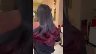 Ombre plum hair color hairstyle ombre plum cherry tips vairalshort lucknow women [upl. by Alexi696]