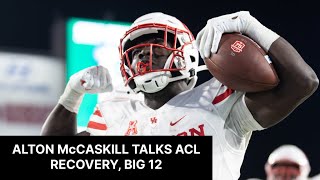 Houston Cougars RB Alton McCaskill talks recovering ACL injury recovery QBs amp Big 12 [upl. by Desiri]