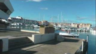 Montpellier  CarnonPlage  Sea and harbor view [upl. by Arracot]