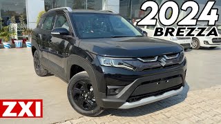 NEW 2024 BREZZA ZXI BLACK COLOUR TOP MODEL ❤️ Maruti Suzuki BREZZA ZXI 2024 Most Value For Money [upl. by Antoinette310]