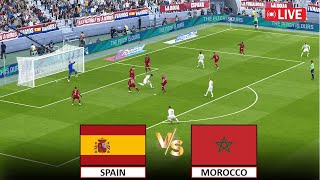 🔴LIVE  SPAIN vs MOROCCO I MENS FOOTBALL STREAM I eFOOTBALL PES 21 GAMEPLAY [upl. by Oratnek]