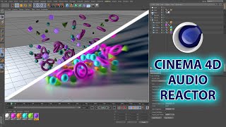 4D Audio Reactor  Cinema 4D Audio Spectrum  Cinema4D 3DAudio Spectrum [upl. by Auqcinahs]