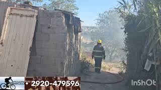 INCENDIO EN UN PATIO ZONA BOULEVARD ARRO EN PATAGONES [upl. by Dihsar151]