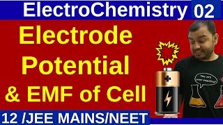 ElectroChemistry 02  Electrode Potential and EMF Of Cell  Basics JEE MAINSNEET [upl. by Esinaej]