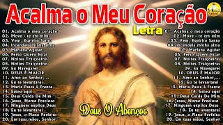 ACALMA O MEU CORAÇÃO LETRA 🙏 LINDAS MÚSICAS RELIGIOSAS CATÓLICAS DE LOUVOR E ADORACÃO CARISMÁTICOS [upl. by Kentiga]