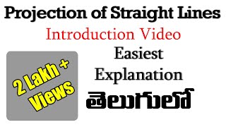 Projection Of Straight Lines Part1 by Subhodaya Video3 [upl. by Eidahs207]