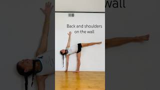 7 Easy Beginner YOGA HACKS At the Wall 🧘‍♀️ Half Moon Muscle Lengthening [upl. by Sibby]