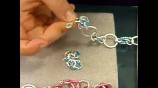 Chainmaille Tutorial  maglia a rosetta e idee per orecchini e bracciale  n 2  bracelet earring [upl. by Krischer320]