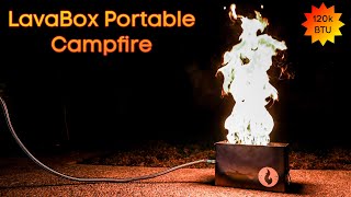 Ammo Can Firepit with a 3 Foot Tall Flame  LavaBox Campfire [upl. by Akemak963]