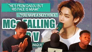 MCs falling for Kim Taehyung BTS V  REACTION [upl. by Imef]