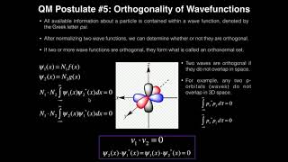 Postulates of Quantum Mechanics Orthogonality of Wavefunctions [upl. by Dj]