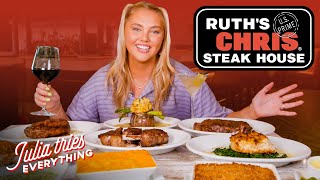 Trying 29 Of The Most Popular Dishes From Ruths Chris Steak House  Delish [upl. by Coumas]