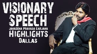 Sri Pawan Kalyan Most Powerful amp Visionary Speech  Dallas  JanaSena Pravasa Garjana [upl. by Martyn]