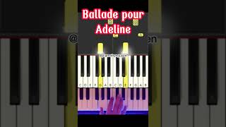 Ballade pour Adeline  Piano Tutorial shorts [upl. by Ateekal]