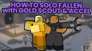 How to Solo Fallen with Gold Scouts and Accelerators QUICK TUTORIAL Tower Defense Simulator [upl. by Accever]