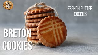 Breton Cookies  French butter cookies [upl. by Ahsonek]