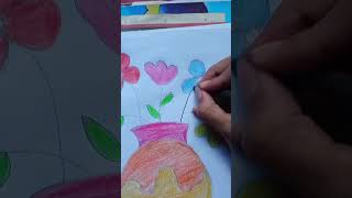 Fuldani drawing 🌼🏵️🌸 ফুলদানি fuldani flowers drawing pastelcolourdrawing 🖌️🎨 [upl. by Ardet]