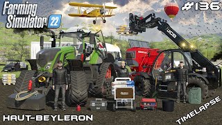 TRAMLINES in WHEAT wPROSEED and GPS  Animals on HautBeyleron  Farming Simulator 22  Episode 136 [upl. by Anawak]