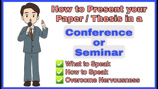 How to present your paper in conference or seminar Thesis presentation  MScPhD Students TSH [upl. by Fanning]