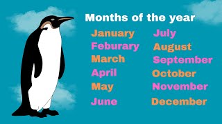 Months of the Year with Spellings Slow Version For Kids Preschool Learning  Learn Month Names [upl. by Lally]