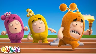 Oddlympic Torch  4 HOUR  BEST Oddbods Full Episode Marathon  2024 Funny Cartoons [upl. by Ahsiekel]