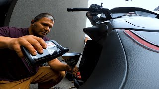 DIY Honda Goldwing DCT oil oil filter and transmission filter change [upl. by Oicaroh306]