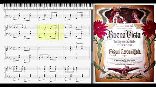 Buena Vista by Miguel Lerdo de Tejada 1905 Cake Walk piano [upl. by Ihtraa]