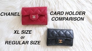 CHANEL CARD HOLDER COMPARISON  XL or REGULAR [upl. by Poll]