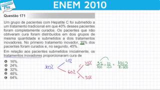 ENEM 2010 Matemática 36  Porcentagem e Cura da Hepatite C [upl. by Callie]