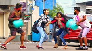 Holi Prank on Girls 😱😱 Holi Special Prank 2020 by PrankBuzz [upl. by Neellek]