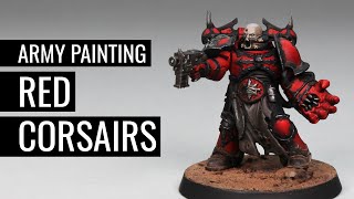 How to Paint RED CORSAIRS  Chaos Space Marines  Warhammer 40k  Heretic Astartes [upl. by Atikel575]