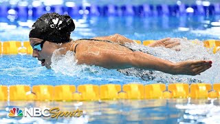 Summer McIntosh SNEAKS past Katie Ledecky for womens 400m freestyle win at US Open  NBC Sports [upl. by Drais788]