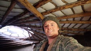 Off Grid Earthbag Workshop Part 42 Plastering The Ceiling [upl. by Nodyarb758]