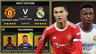 DLS 22  Manchester United vs Real Madrid  UCL  Dream League Soccer 2022 Gameplay [upl. by Mcfarland303]