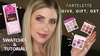 Tartelette GIVE GIFT amp GET Holiday Set REVIEW   SWATCHES amp TUTORIAL [upl. by Barthel697]