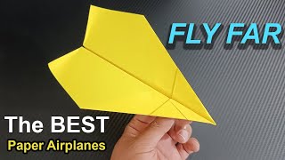 How To Make The BEST Paper Airplanes that FLY FAR [upl. by Amadas]