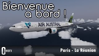 P3D  Paris CharlesdeGaulle  La Réunion en PMDG B777300ER Air Austral  Prepar3D v25 [upl. by Leimaj]